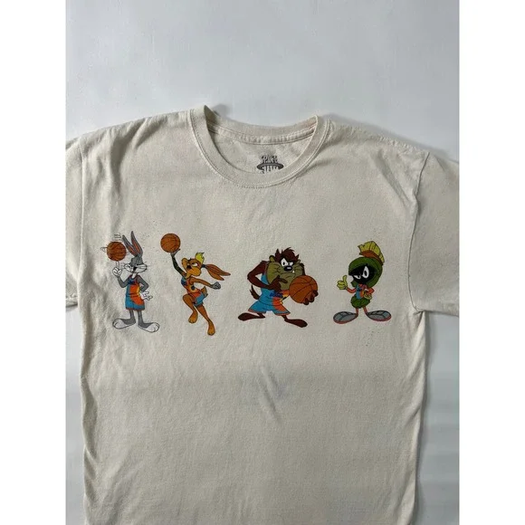 Space Jam A New Legacy Mens Size M Graphic T Shirt Bugs Bunny Marvin Martian - Picture 2 of 8